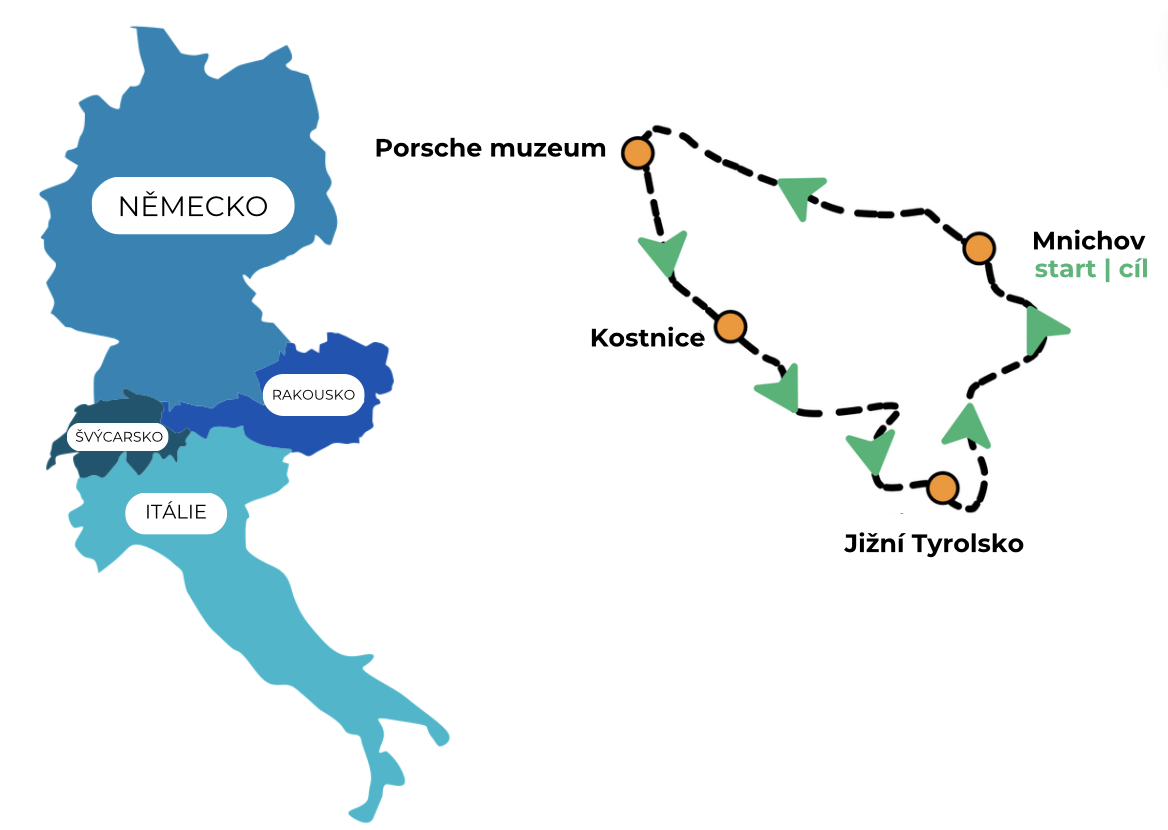 Porsche | Self-Drive Expedice | Evropa | Alpy | Říjen 2024 | Dobrodružství za volantem na nejlepších evropských silnicích | all inclusive | rezervace online